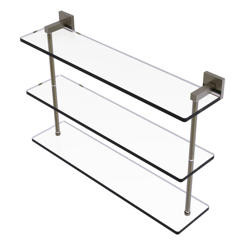 Montero Collection Triple Tiered Glass Shelf