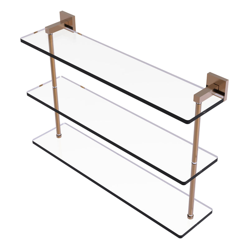 Montero Collection Triple Tiered Glass Shelf