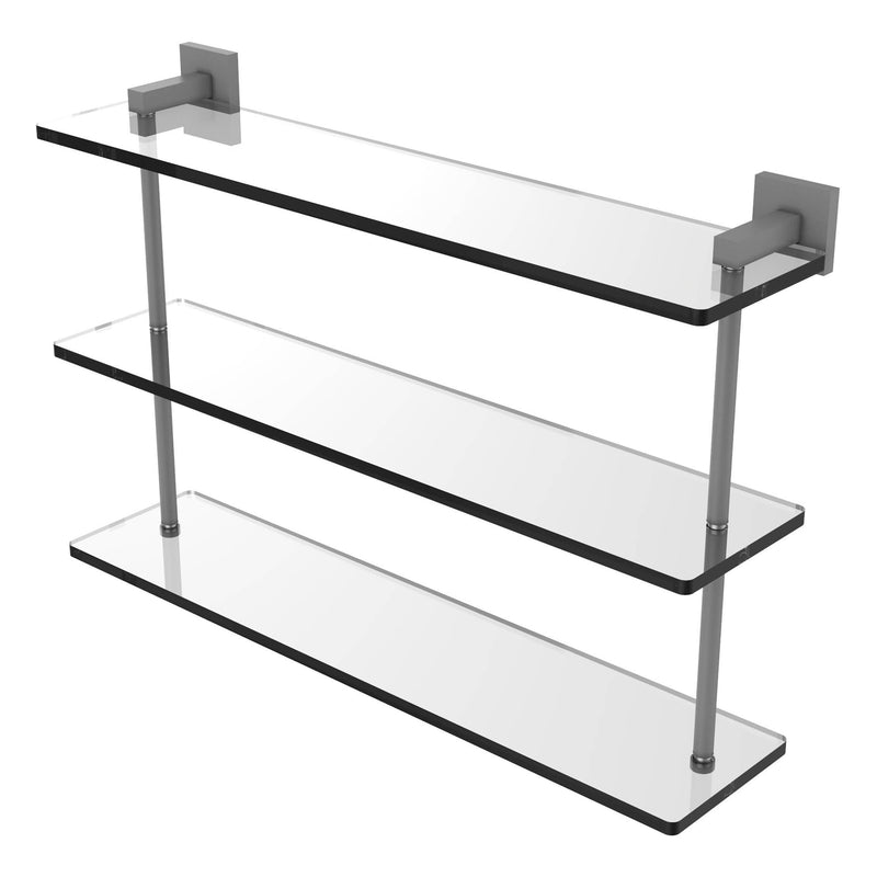 Montero Collection Triple Tiered Glass Shelf