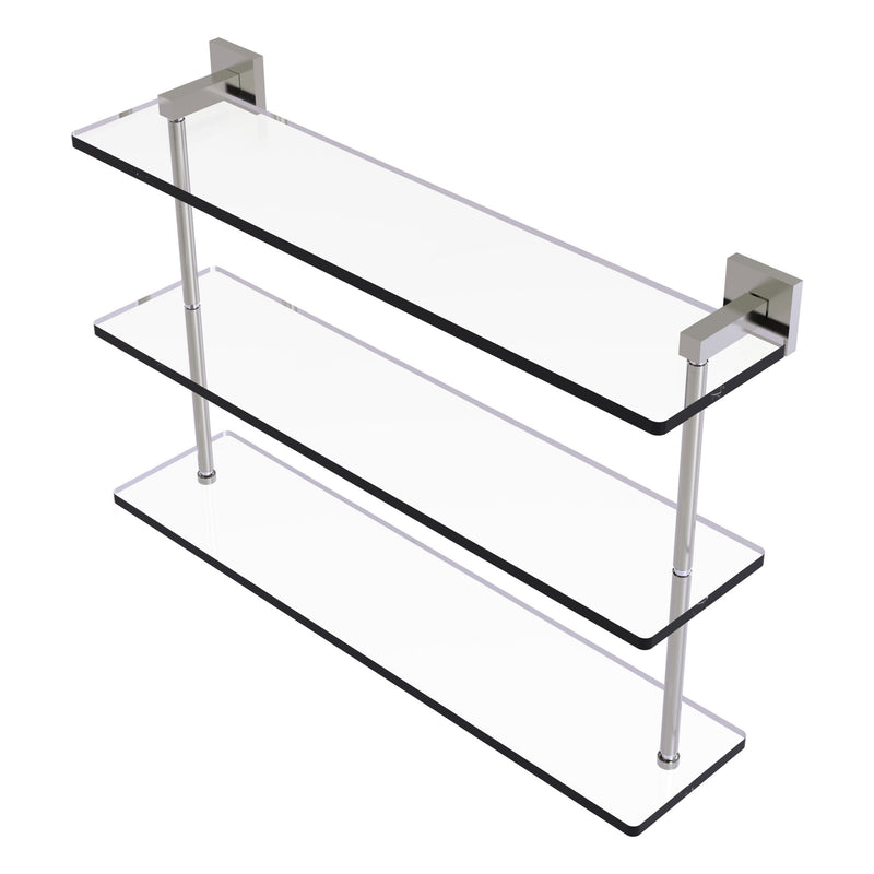 Montero Collection Triple Tiered Glass Shelf