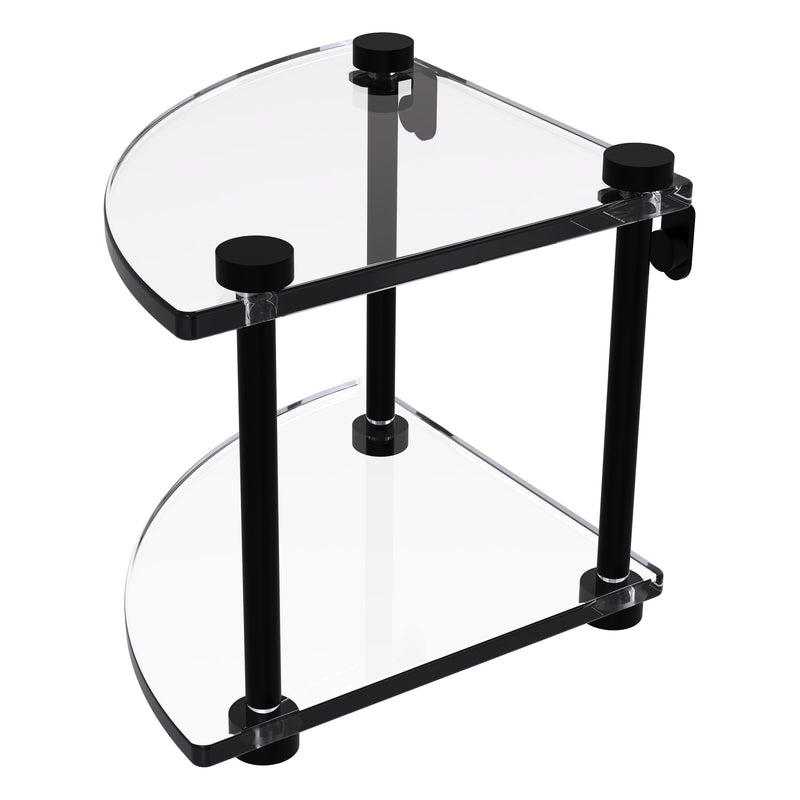 Two Tier Corner Glass Shelf