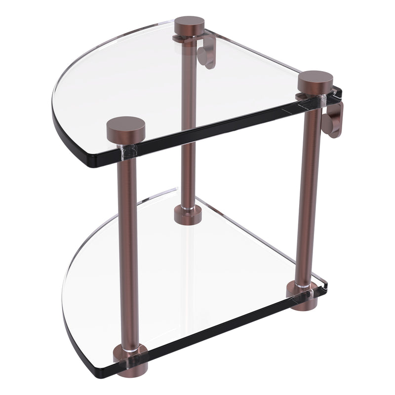 Two Tier Corner Glass Shelf