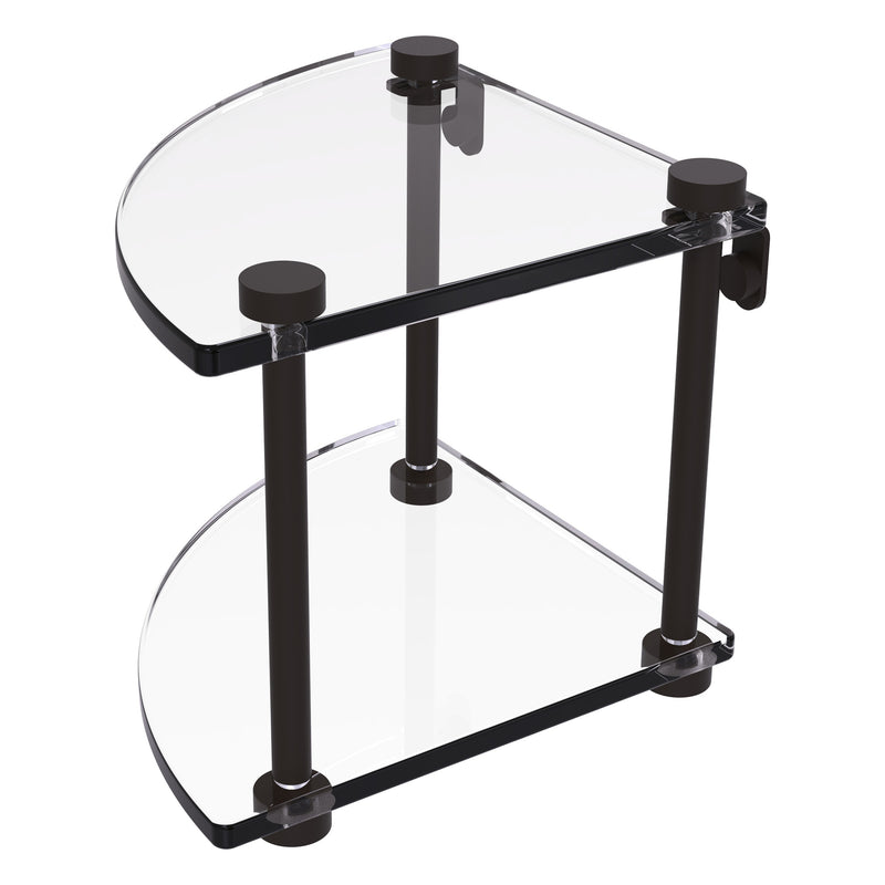 Two Tier Corner Glass Shelf