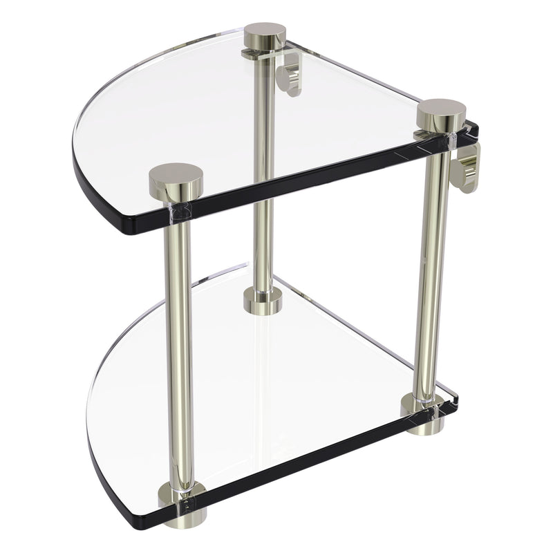 Two Tier Corner Glass Shelf