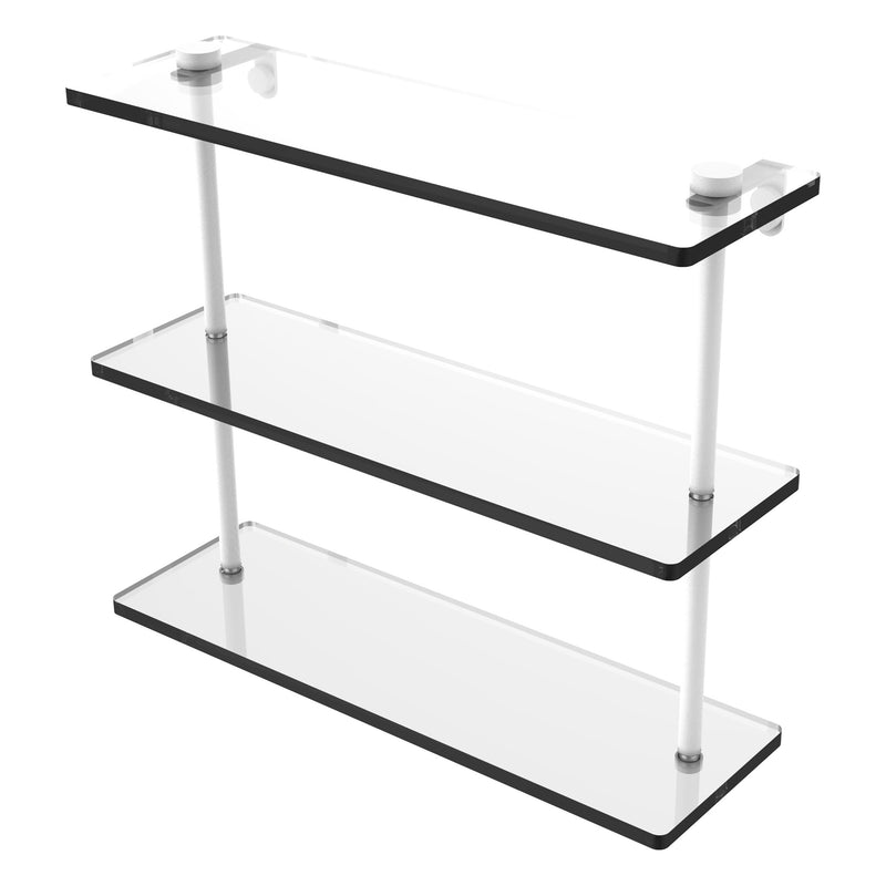 Triple Tiered Glass Shelf