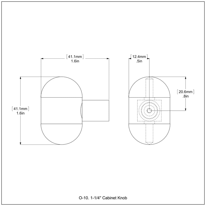 1-1/4 Inch Cabinet Knob