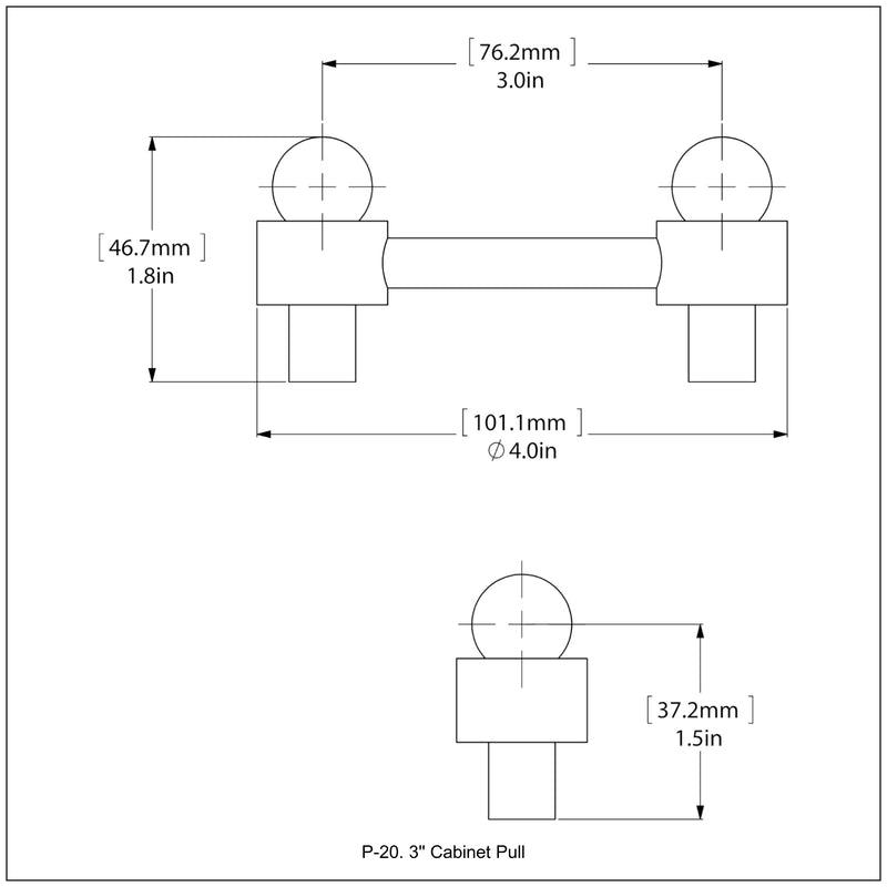 3 Inch Cabinet Pull