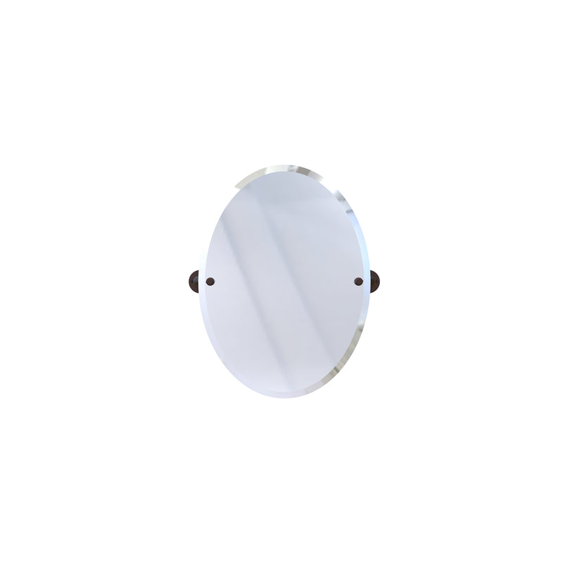 Pipeline Collection Frameless Oval Wall Mounted Tilt Mirror