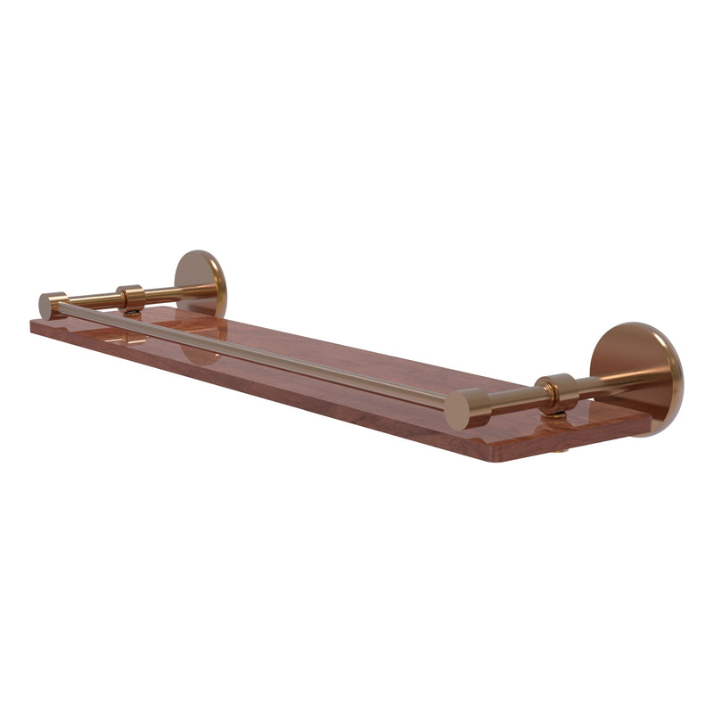 Prestige Skyline Collection Solid IPE Ironwood Shelf with Gallery Rail