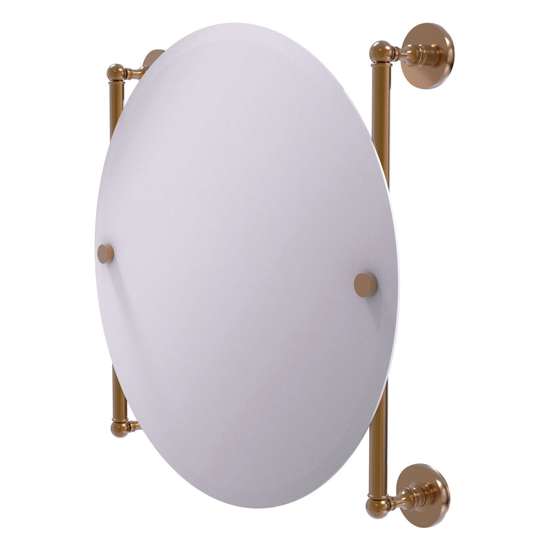 Prestige Skyline Collection Round Frameless Rail Mounted Mirror