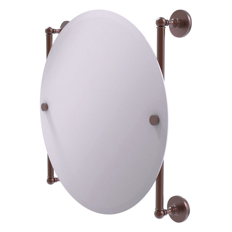 Prestige Skyline Collection Round Frameless Rail Mounted Mirror