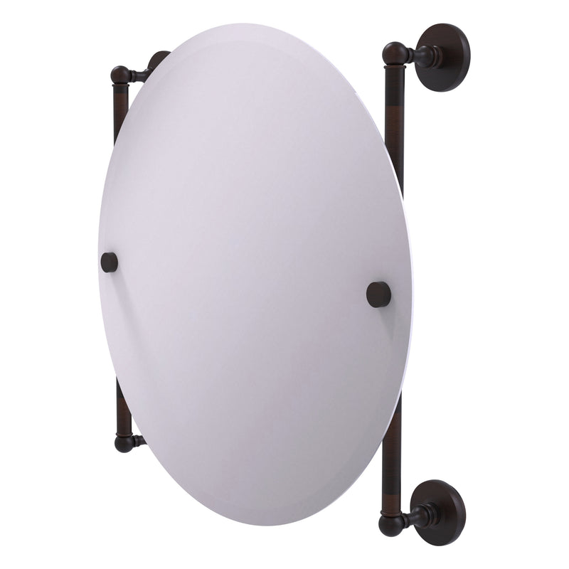 Prestige Skyline Collection Round Frameless Rail Mounted Mirror