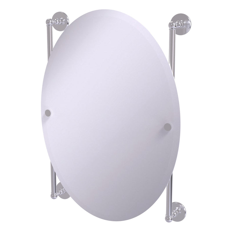 Prestige Skyline Collection Oval Frameless Rail Mounted Mirror