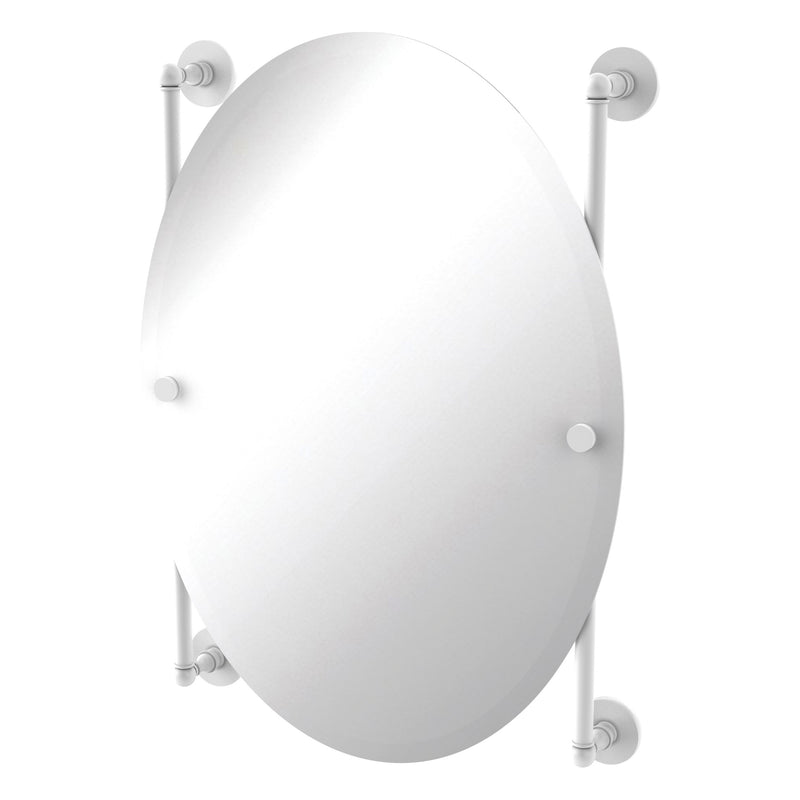 Prestige Skyline Collection Oval Frameless Rail Mounted Mirror