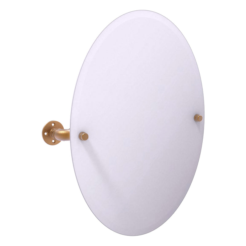 Pipeline Collection Frameless Oval Wall Mounted Tilt Mirror