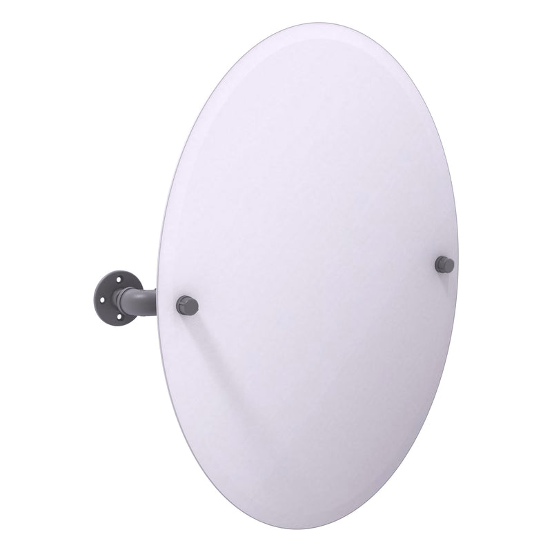 Pipeline Collection Frameless Oval Wall Mounted Tilt Mirror