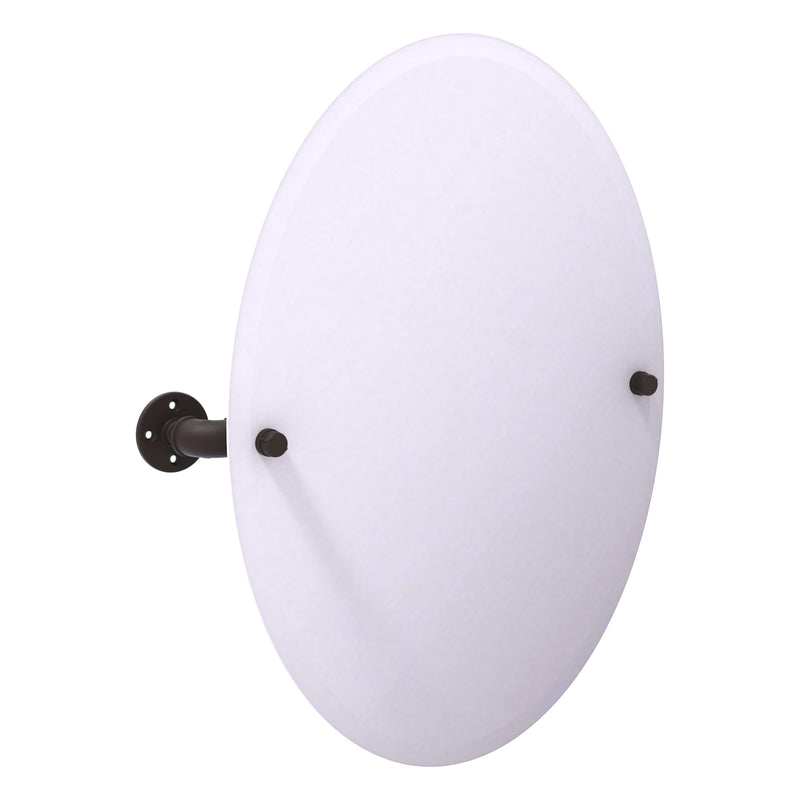 Pipeline Collection Frameless Oval Wall Mounted Tilt Mirror