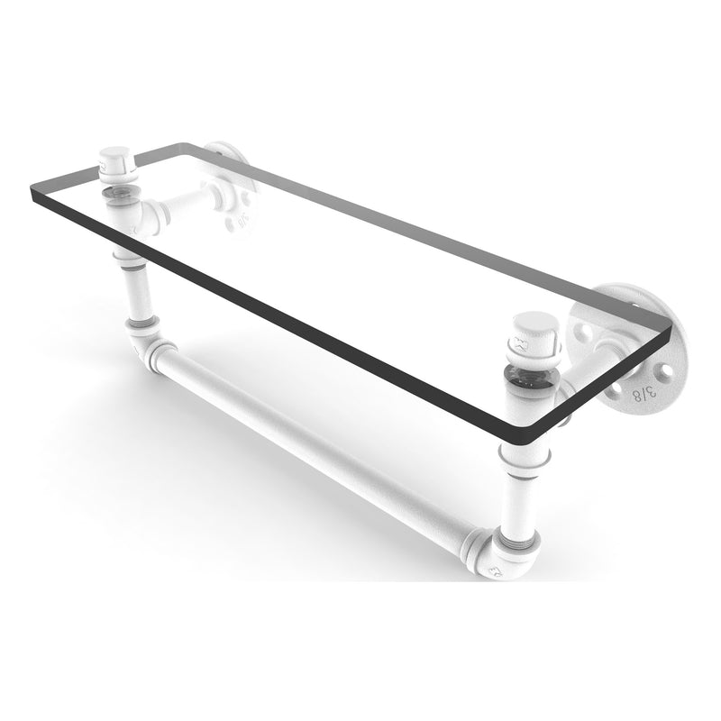 Pipeline Collection Glass Shelf with Towel Bar