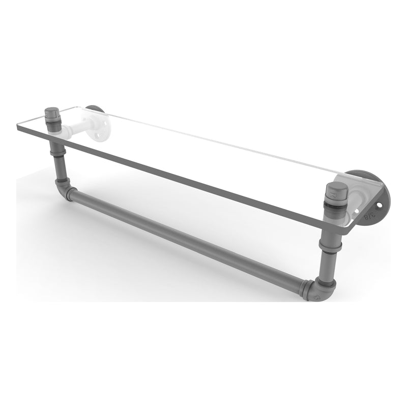 Pipeline Collection Glass Shelf with Towel Bar