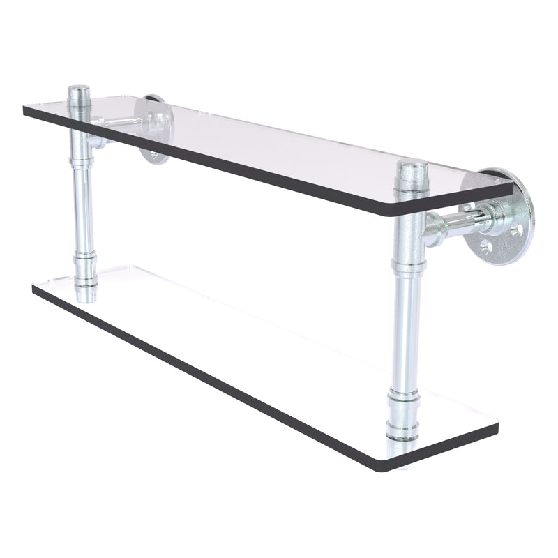 Pipeline Collection Double Glass Shelf