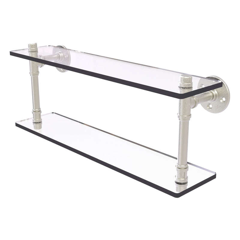 Pipeline Collection Double Glass Shelf