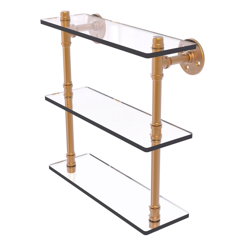 Pipeline Collection Triple Glass Shelf