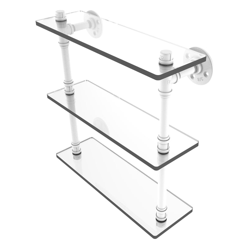 Pipeline Collection Triple Glass Shelf