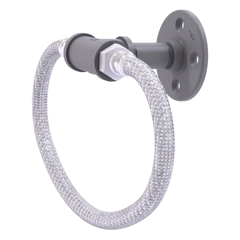 Pipeline Towel Ring with Stainless Steel Braided Ring