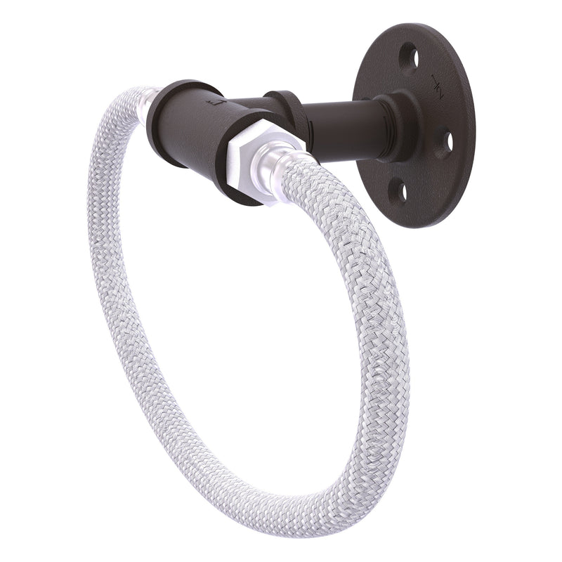 Pipeline Towel Ring with Stainless Steel Braided Ring