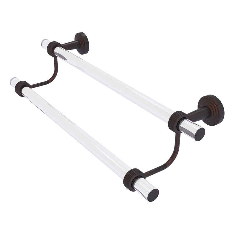 Pacific Beach Collection Double Towel Bar with Grooved Accents