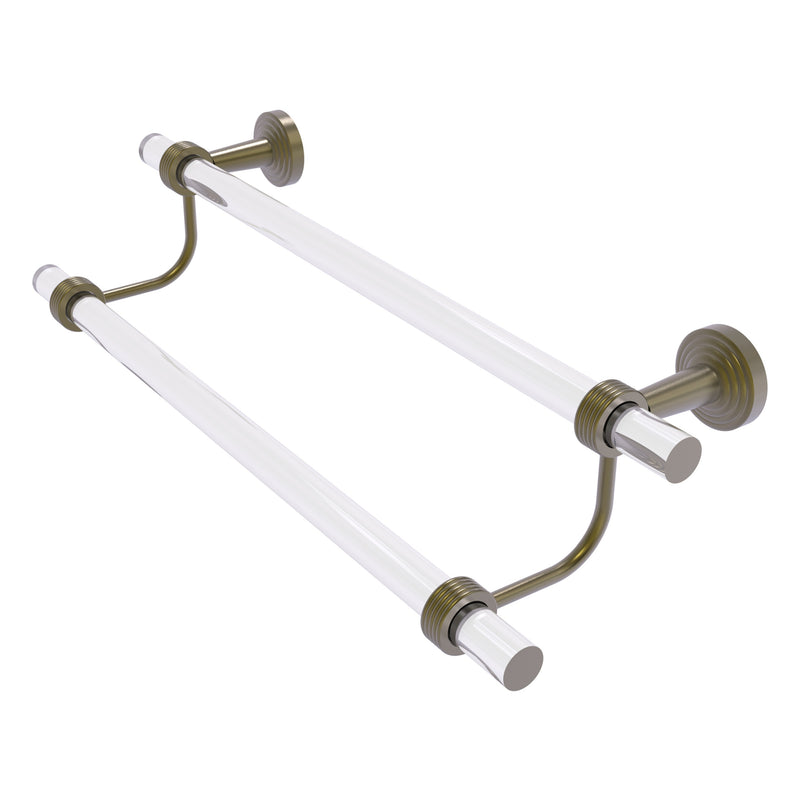 Pacific Beach Collection Double Towel Bar with Grooved Accents