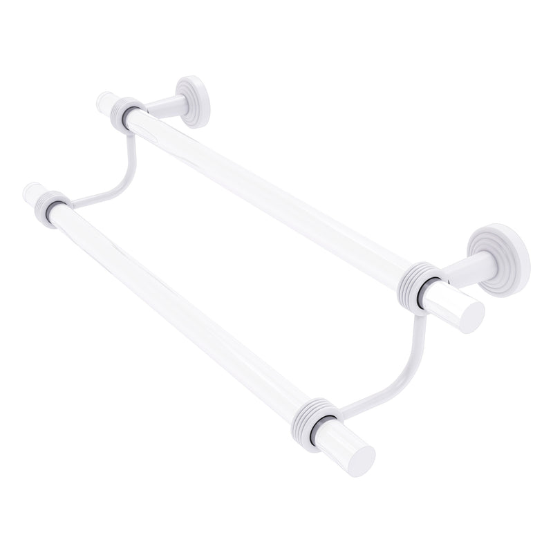 Pacific Beach Collection Double Towel Bar with Grooved Accents