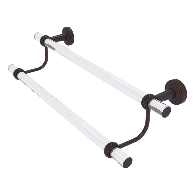 Pacific Beach Collection Double Towel Bar with Twisted Accents