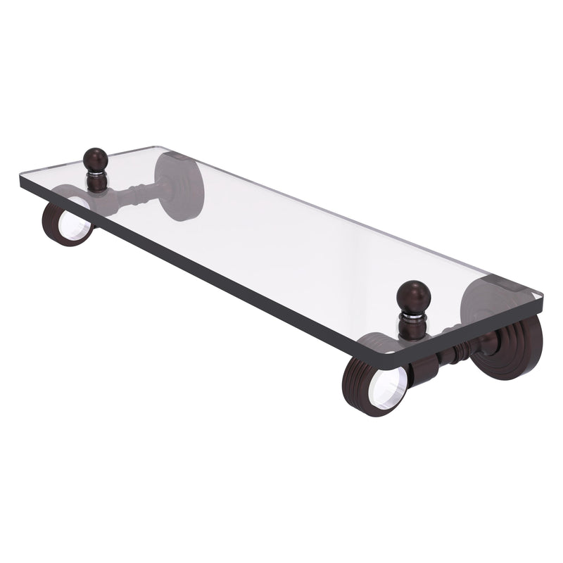 Pacific Grove Collection Glass Shelf with Grooved Accents