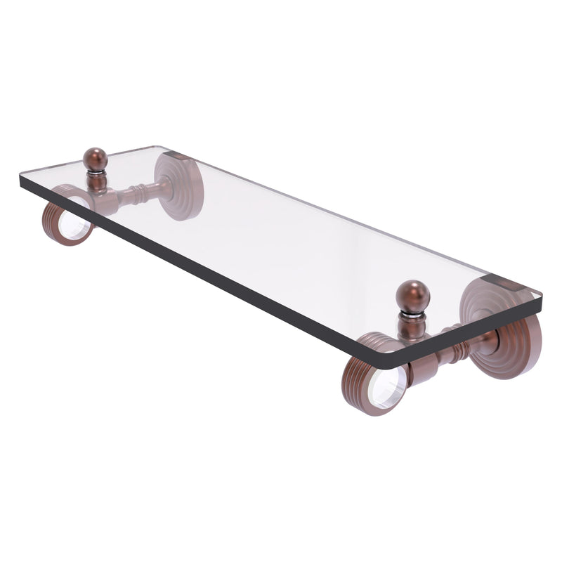 Pacific Grove Collection Glass Shelf with Grooved Accents