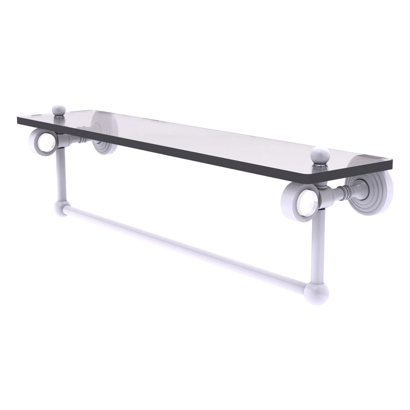 Pacific Grove Collection Glass Shelf with Towel Bar with Smooth Accents