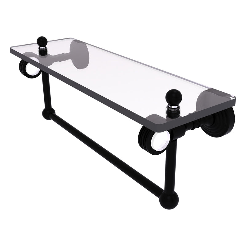 Pacific Grove Collection Glass Shelf with Towel Bar with Dotted Accents