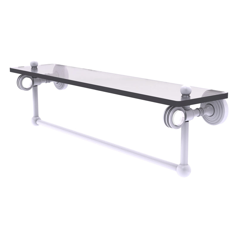 Pacific Grove Collection Glass Shelf with Towel Bar with Dotted Accents