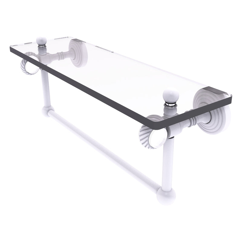 Pacific Grove Collection Glass Shelf with Towel Bar with Twisted Accents