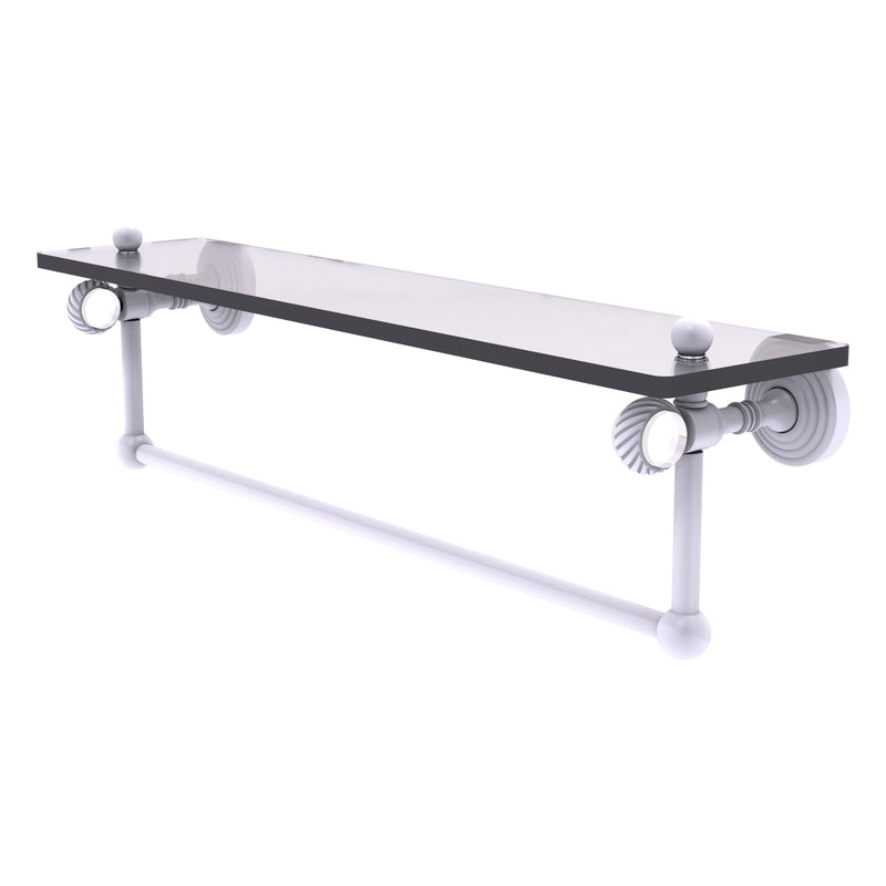 Pacific Grove Collection Glass Shelf with Towel Bar with Twisted Accents