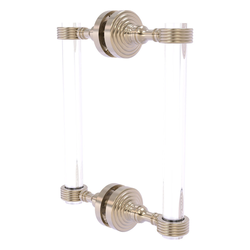 Pacific Grove Collection Back to Back Shower Door Pull with Grooved Accents