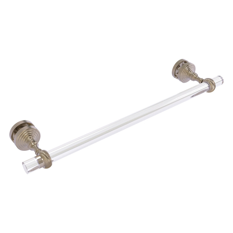 Pacific Grove Collection Shower Door Towel Bar with Twisted Accents