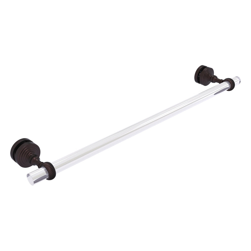 Pacific Grove Collection Shower Door Towel Bar with Twisted Accents