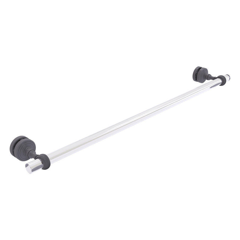 Pacific Grove Collection Shower Door Towel Bar with Twisted Accents