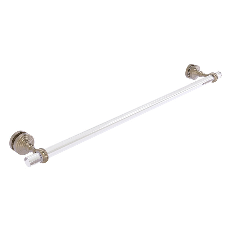 Pacific Grove Collection Shower Door Towel Bar with Twisted Accents