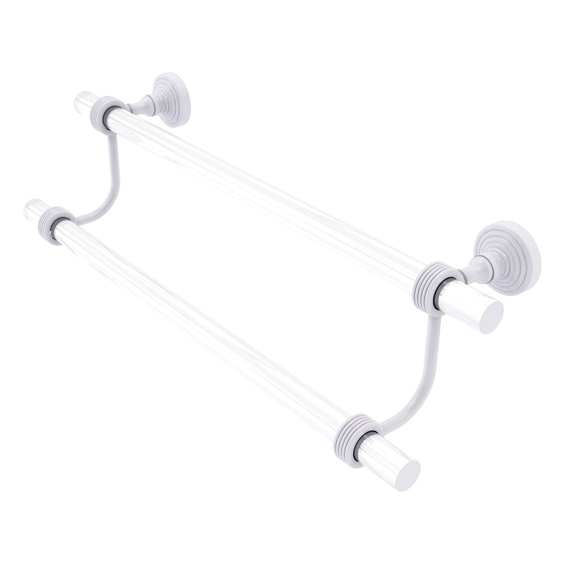 Pacific Grove Collection Double Towel Bar with Grooved Accents