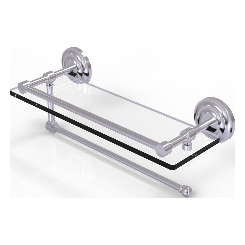 Prestige Que New Paper Towel Holder with Gallery Glass Shelf