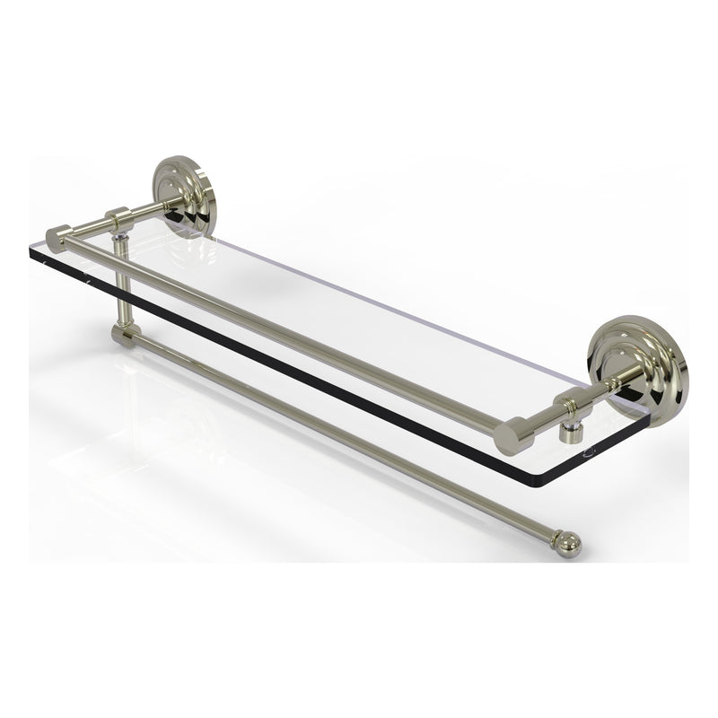 Prestige Que New Paper Towel Holder with Gallery Glass Shelf