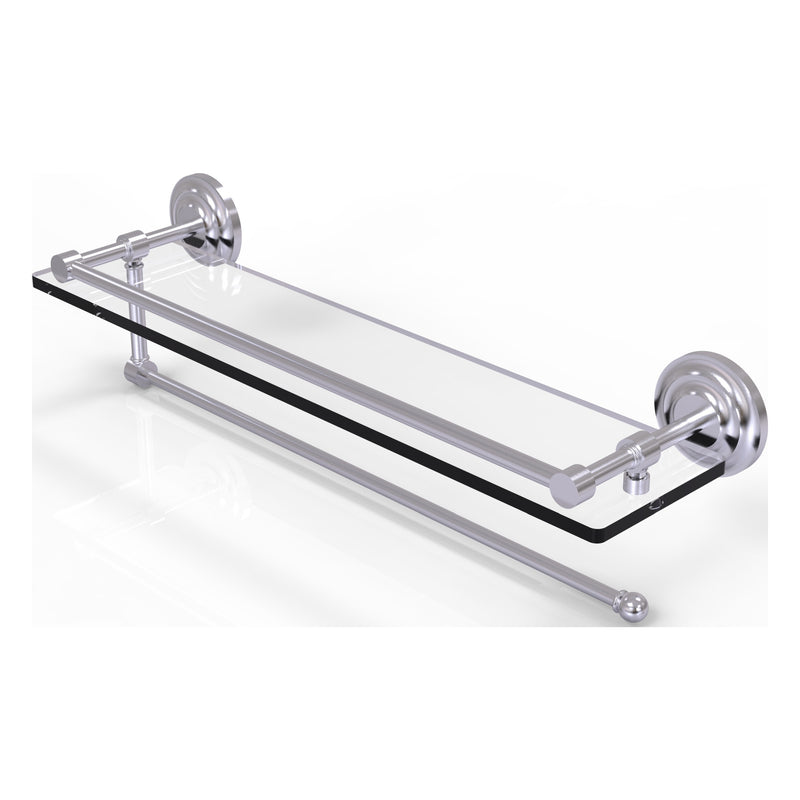 Prestige Que New Paper Towel Holder with Gallery Glass Shelf