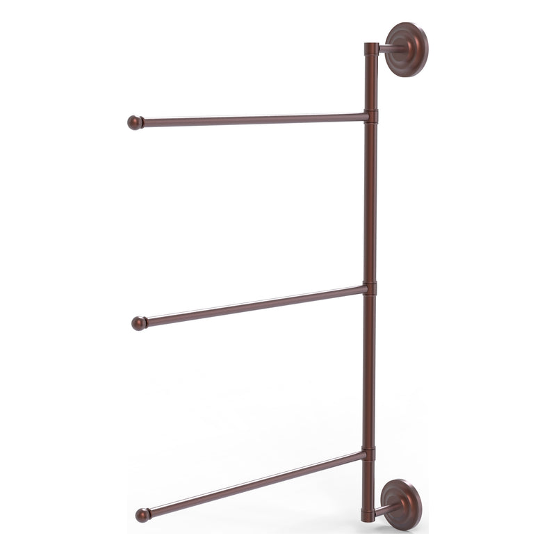 3 Swing Arm Vertical 28 Inch Towel Bar